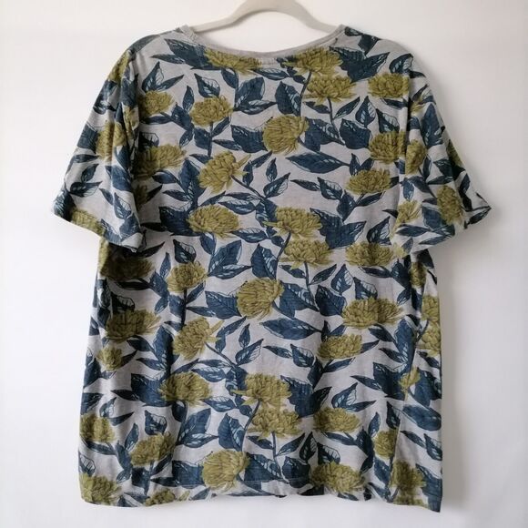 For The Republic Mens Multicolor Floral Print Cotton Pullover T-Shirt Size Large - Picture 4 of 6